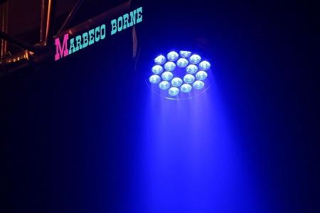 Moving head LED 12-Kanaals,licht effect Wash 18x3W DMX Aktie, Geluidgestuurd, Nieuw, Info@marbeco.nl, BeamZ