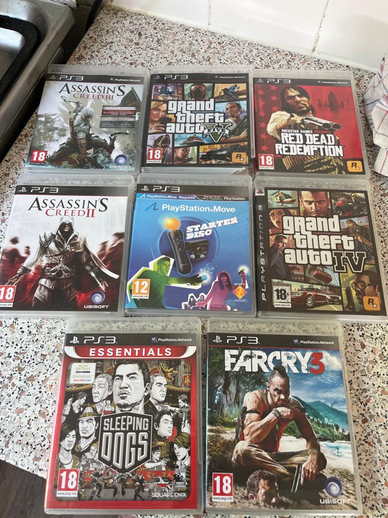 PS3 Games: Assassin's Creed, GTA, Red Dead Redemption, Online, Gebruikt, Vanaf 18 jaar, 1 speler