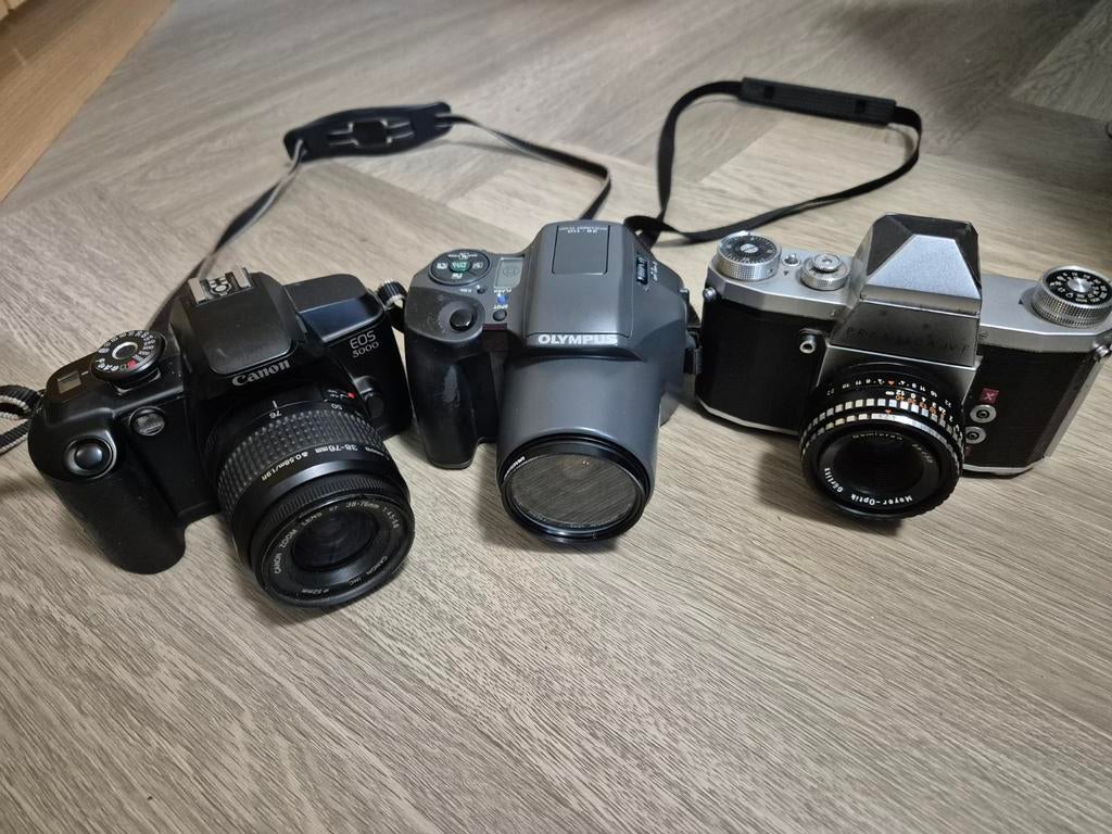 Diverse camera's: Canon, Olympus,Praktica Agfamatic, Audio, Tv en Foto, Fotocamera's Analoog, Ophalen of Verzenden, Gebruikt, Spiegelreflex