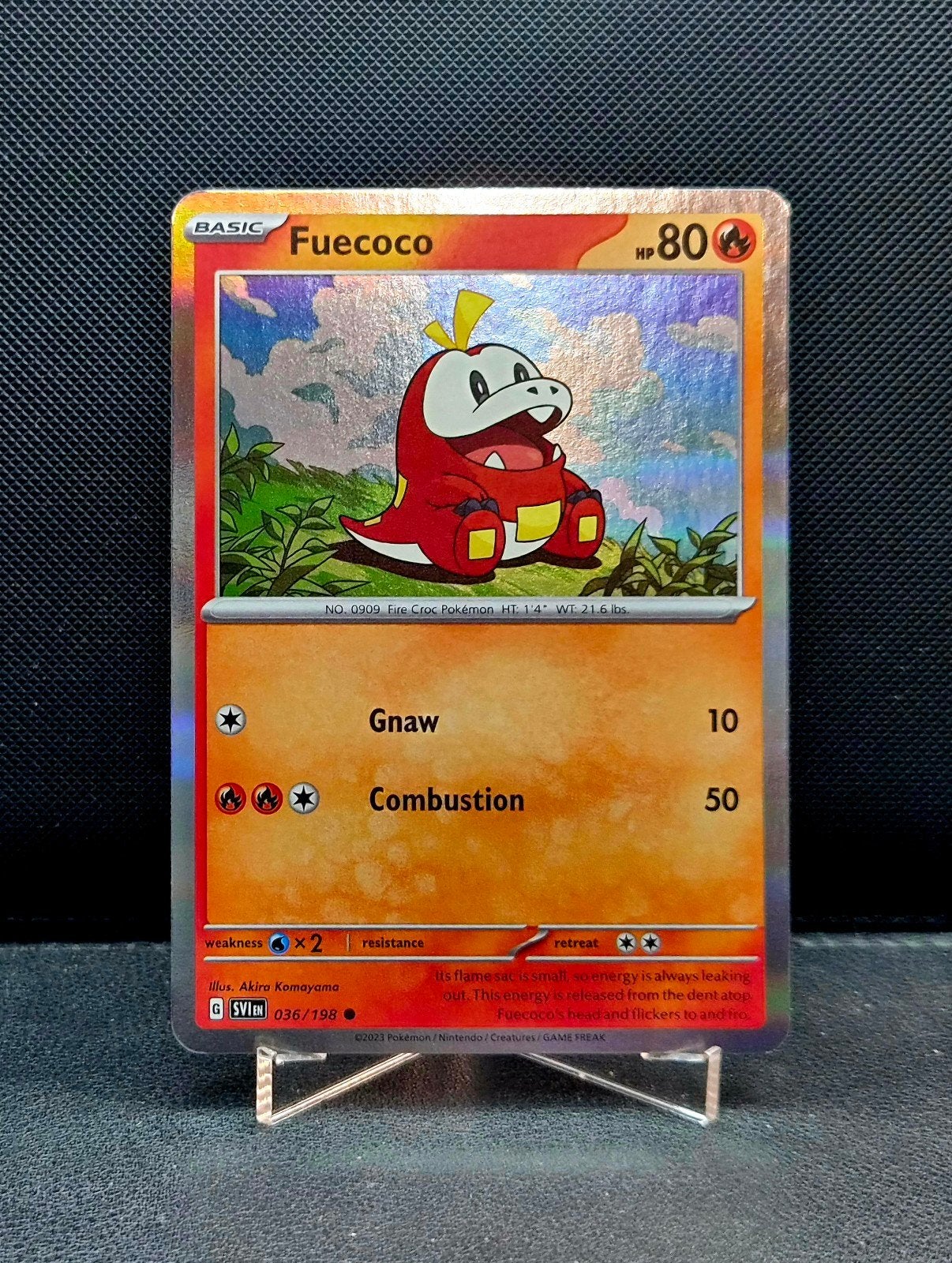 Fuecoco Sheen Holo 036/198 Scarlet&Violet, Ophalen of Verzenden, Zo goed als nieuw