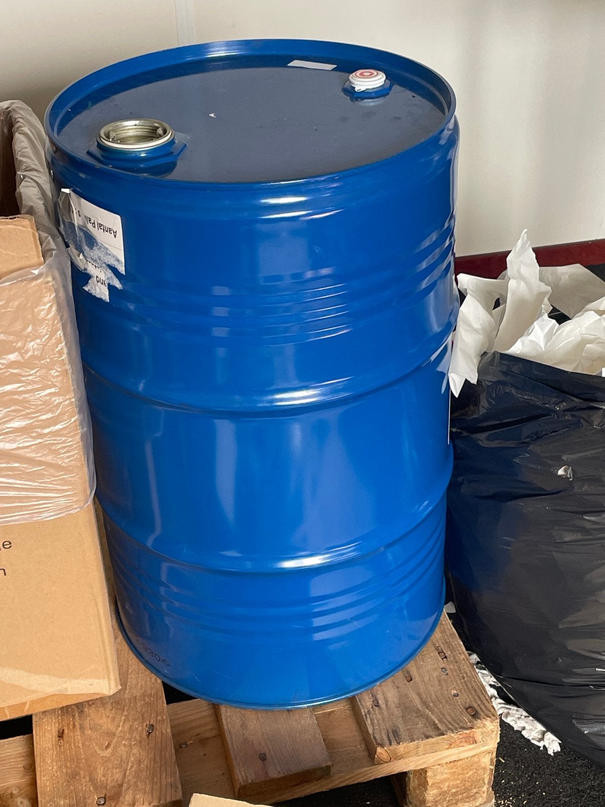 Leeg 60 liter olievat (geurolie), Tuin en Terras, Ophalen, Gebruikt, Vuurton