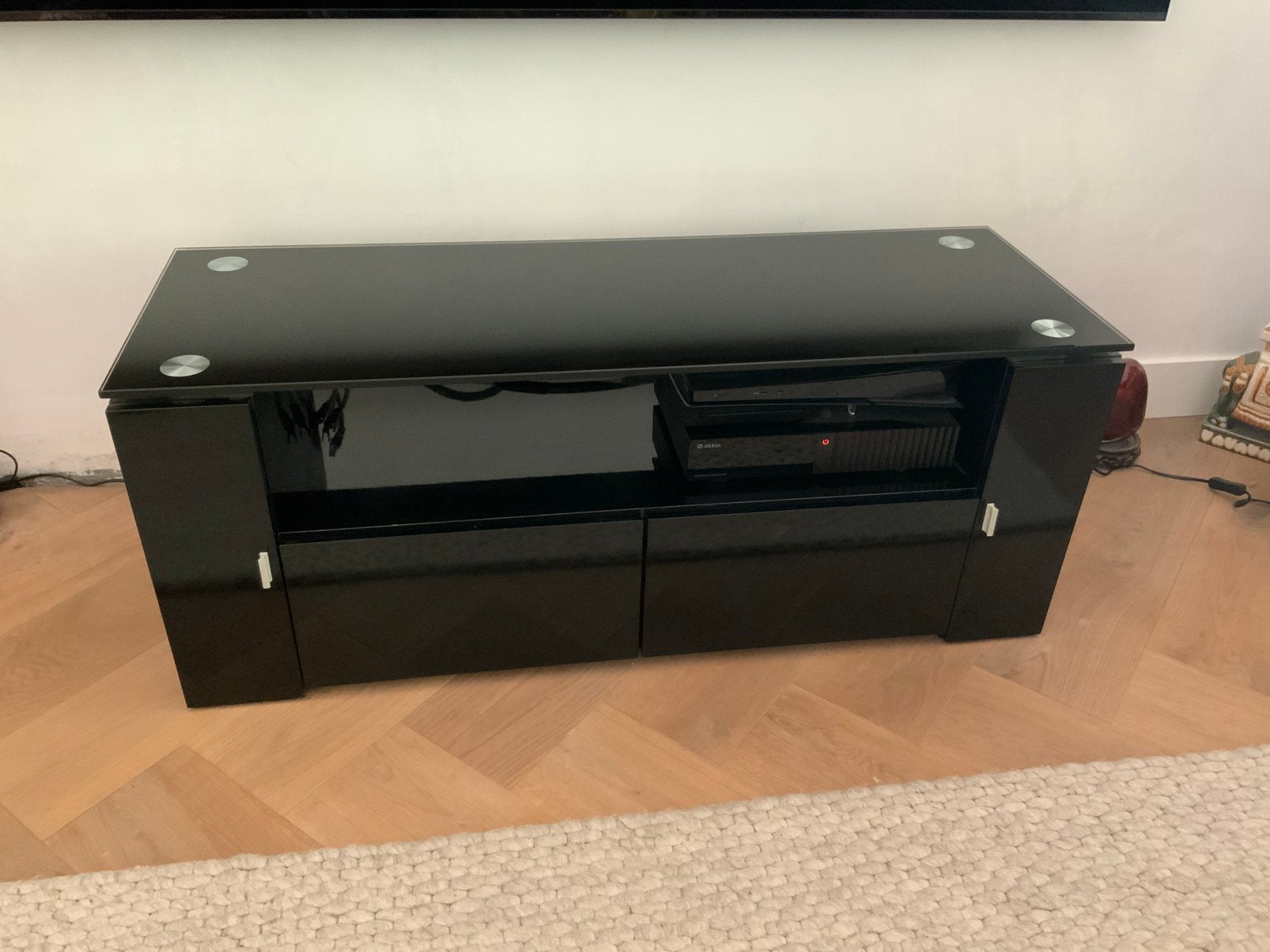 Tv / Audio meubel zwart, Huis en Inrichting, Kasten | Televisiemeubels, Overige materialen, 100 tot 150 cm, Ophalen of Verzenden