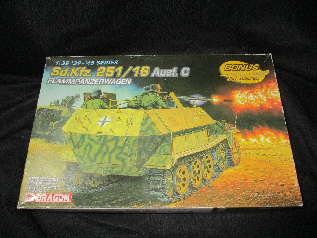D-131,DRAGON 1-35,NO,6202,Sd.Kfz. 251/16 Ausf. C Flammpanzer, Overige merken, 1:32 tot 1:50, Overige typen, Nieuw
