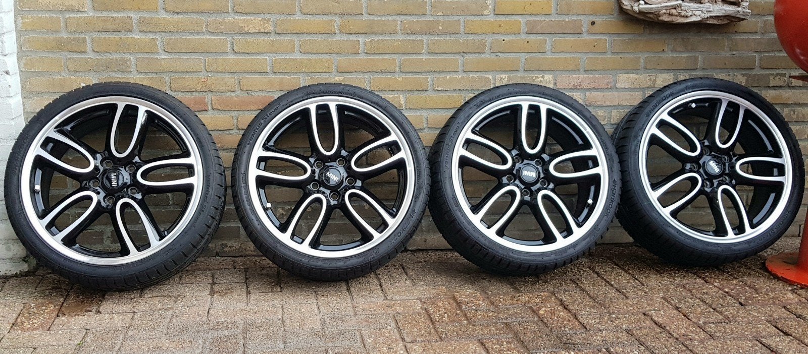 Mini John Cooper Countryman R60/R61 19 inch velgen met TPMS, Auto-onderdelen, Banden en Velgen, Gebruikt, Banden en Velgen, Personenwagen