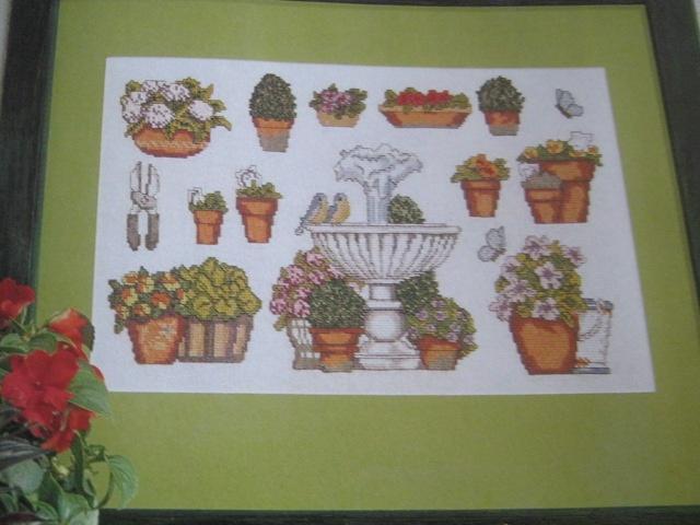 Borduurpatroon  Merklap Buxus tuin  nr 5125 do, Hobby en Vrije tijd, Borduren en Borduurmachines, Verzenden, Nieuw, Handborduren