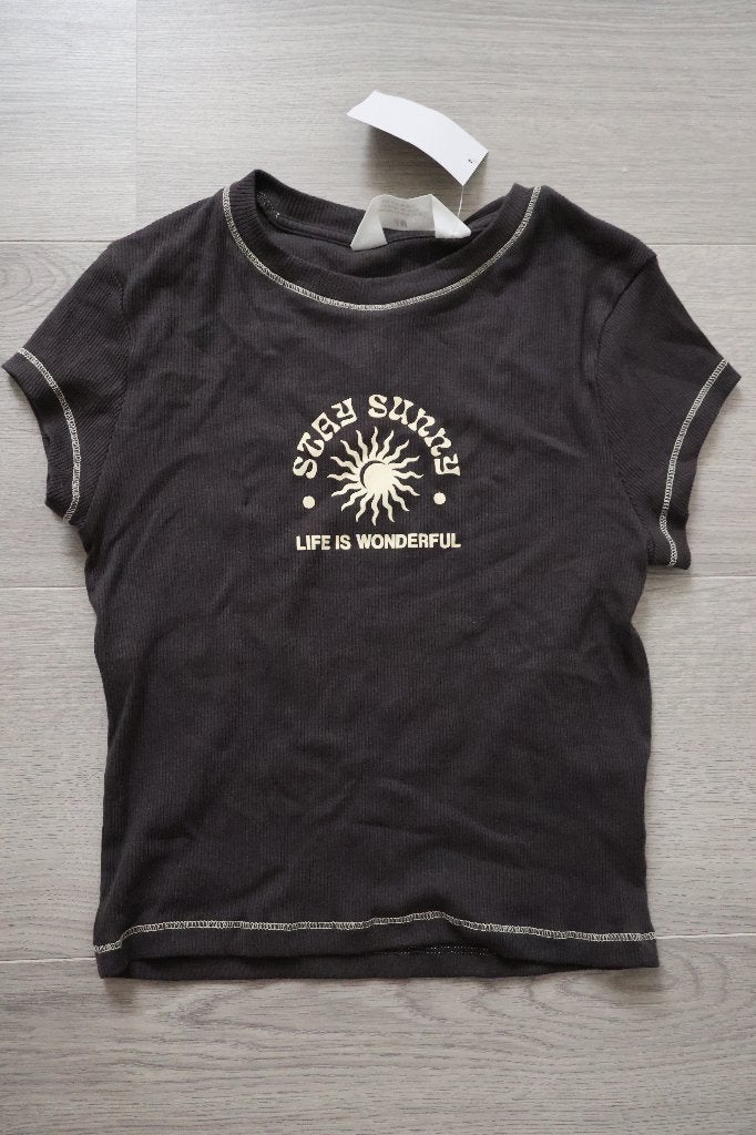 Nieuw H&M shirtje grijs, Kinderen en Baby's, Kinderkleding | Maat 152, Ophalen, Meisje, H&M, Nieuw