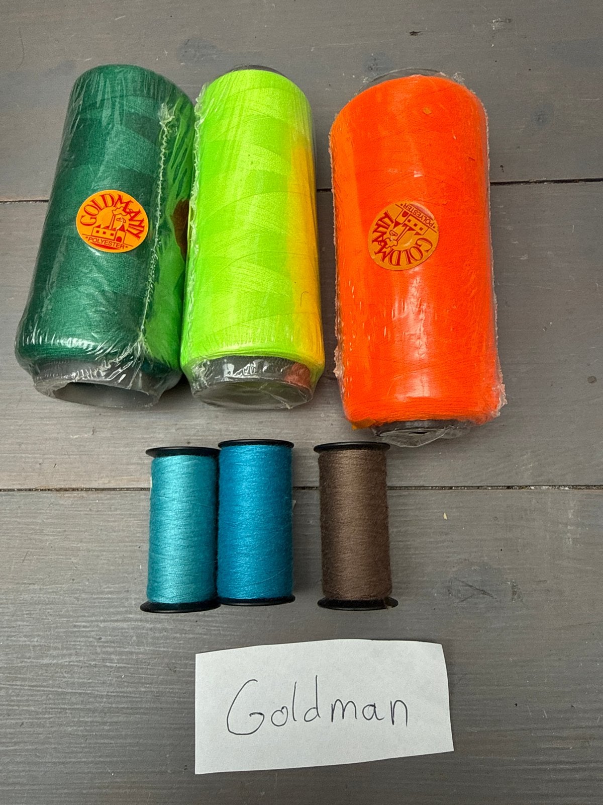 Goldman Polyester Garen naaigaren fluoriserend klos draad, Hobby en Vrije tijd, Ophalen of Verzenden, Zo goed als nieuw, Garen of Naald(en)