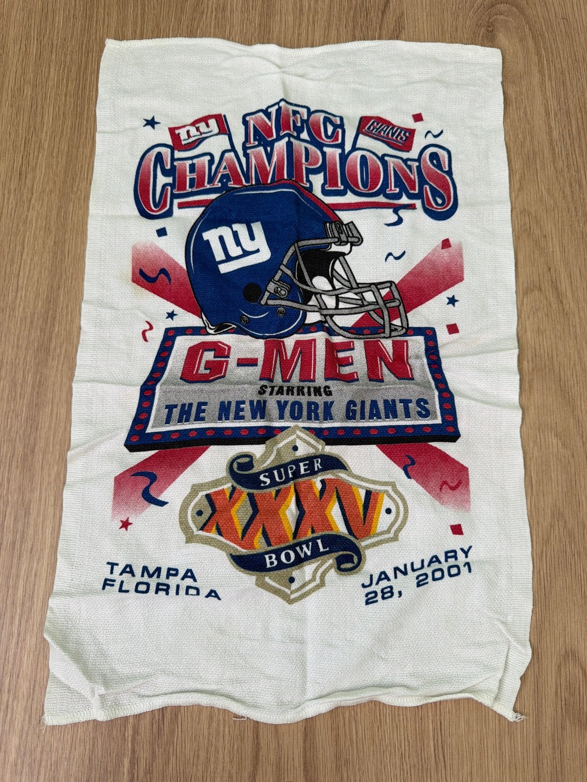 Vintage New York Giants Super Bowl XXXV Handdoekje, Ophalen of Verzenden, Zo goed als nieuw