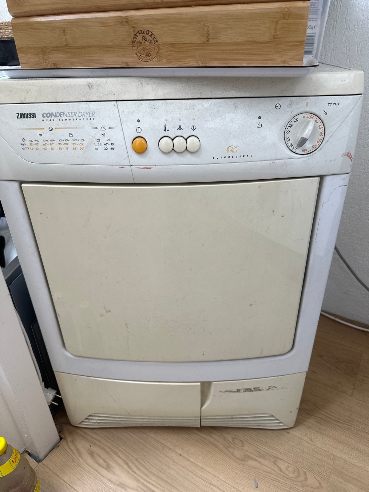 Zanussi Condensdroger TC 7114 - Gebruikt, Ophalen, 6 tot 8 kg, Gebruikt, Voorlader