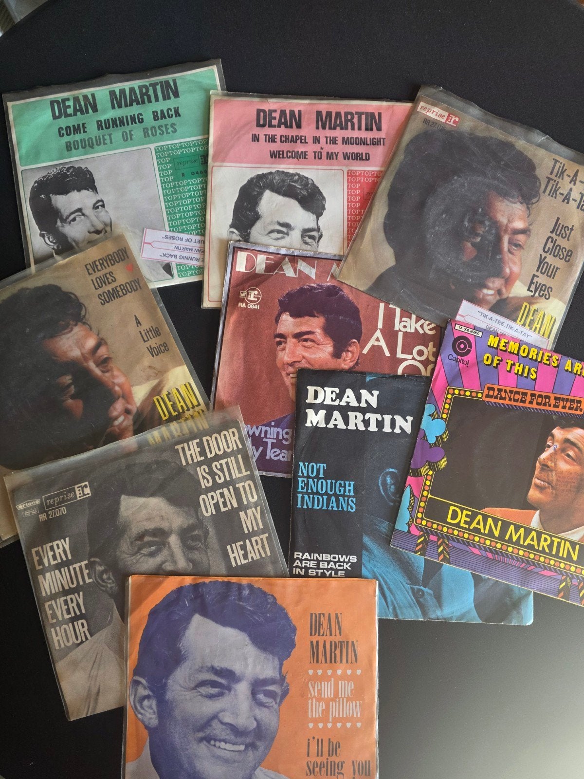 dean martin - 9 singles, Cd's en Dvd's, Gebruikt, 7 inch, Pop, Overige typen