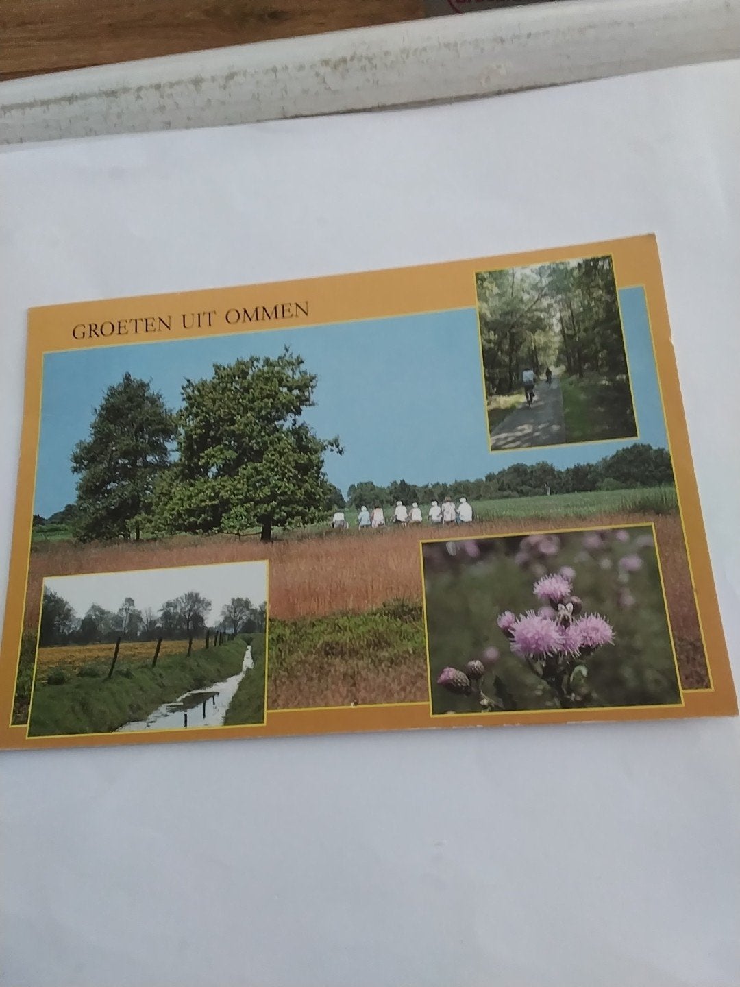 Oude ansichtkaart Groeten uit Ommen - Gelopen, Ophalen of Verzenden, 1940 tot 1960, Overijssel