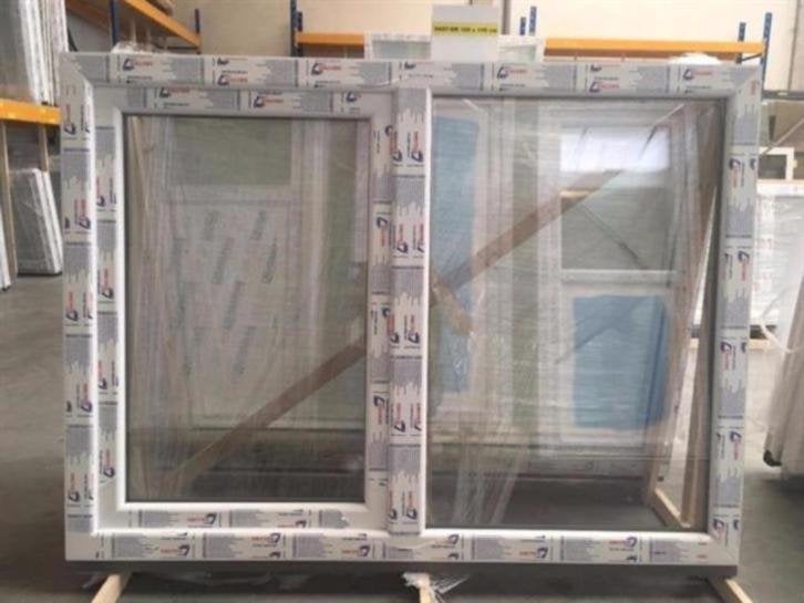 Kunststof kozijn vast-draaikiep 150b x 110h cm wit RAL 9016, Kunststof, Raamkozijn, Niet ingevuld, Nieuw