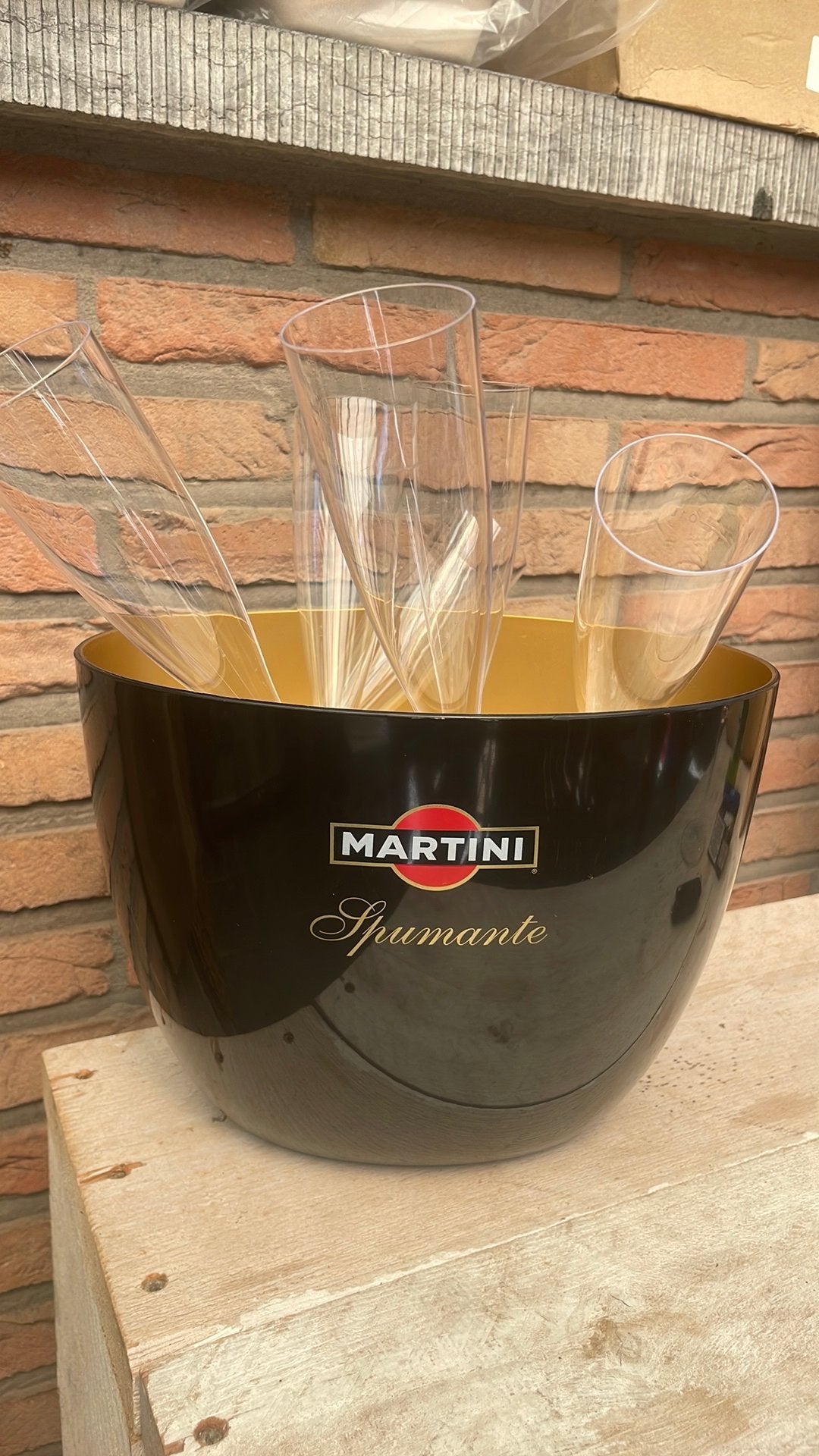 Super leuke koeler Martini Spumante incl 6 glazen, Ophalen