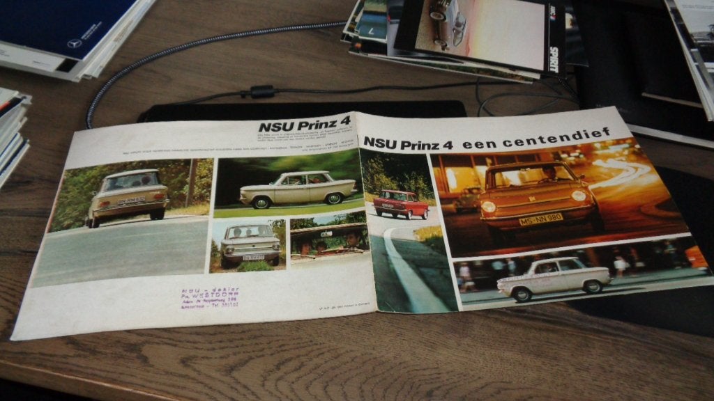 Folder NSU PRINZ 4  ,  een centendief, Verzenden, Zo goed als nieuw, Overige merken