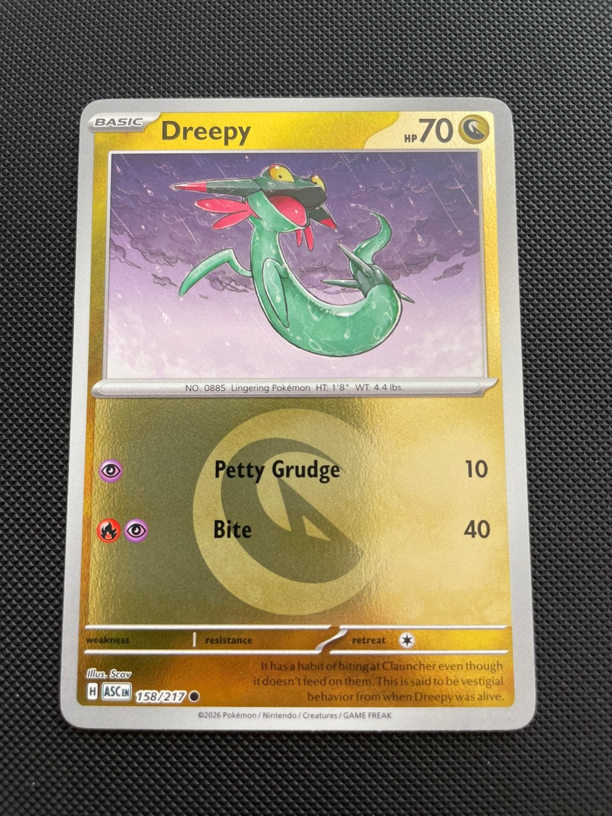 Dreepy 158/217 Reverse Holo Energy Ascended Heroes Packfresh, Ophalen of Verzenden, Zo goed als nieuw
