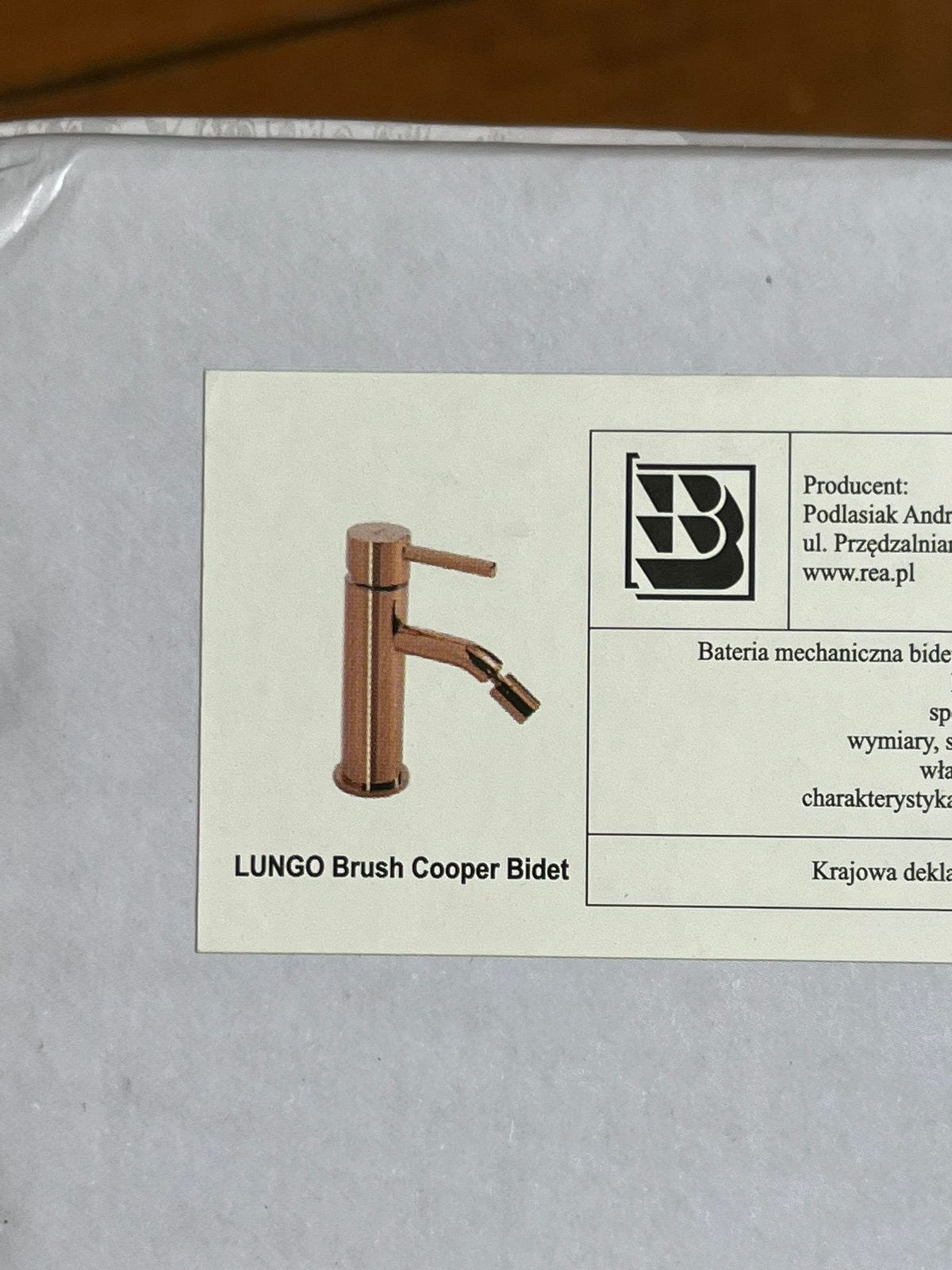 Koperkleurige Badkamerkraan - LUNGO Brush Cooper Bidet, Ophalen of Verzenden, Nieuw, Koper, Kraan