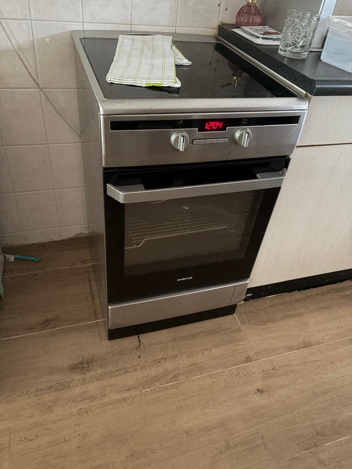 Inventum VFI5042RVS – Vrijstaand inductie fornuis, Ophalen, Grill, 4 kookzones, Zo goed als nieuw
