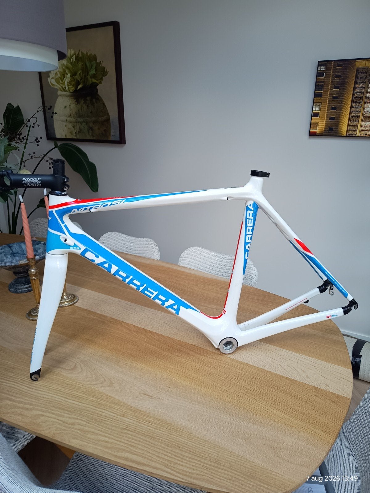 Carrera carbon raceframe, Carbon, Zo goed als nieuw, Meer dan 20 versnellingen, 53 tot 57 cm