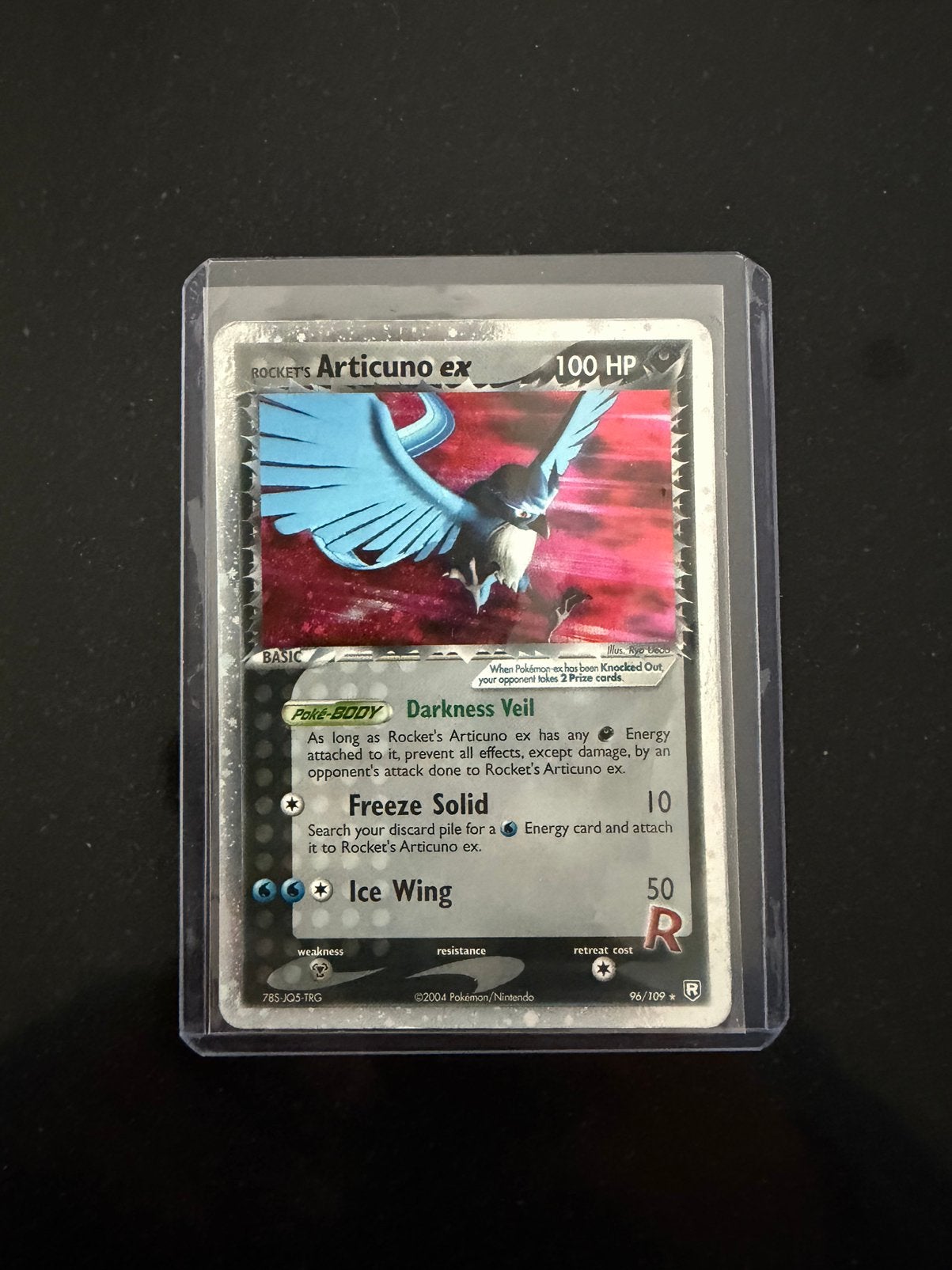 Rocket's Articuno ex Pokémon kaart 96/109, Ophalen of Verzenden, Gebruikt, Losse kaart, Foil
