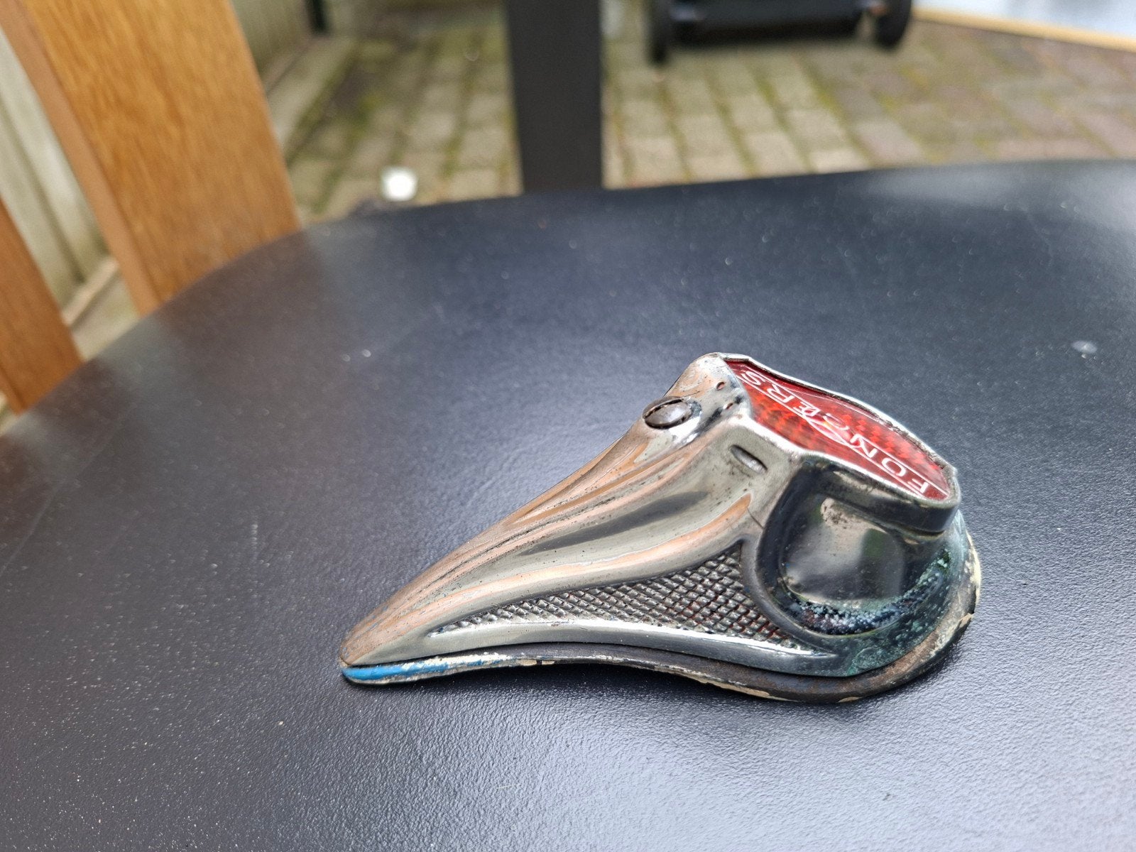 Fiets achter licht van Fongers., Ophalen