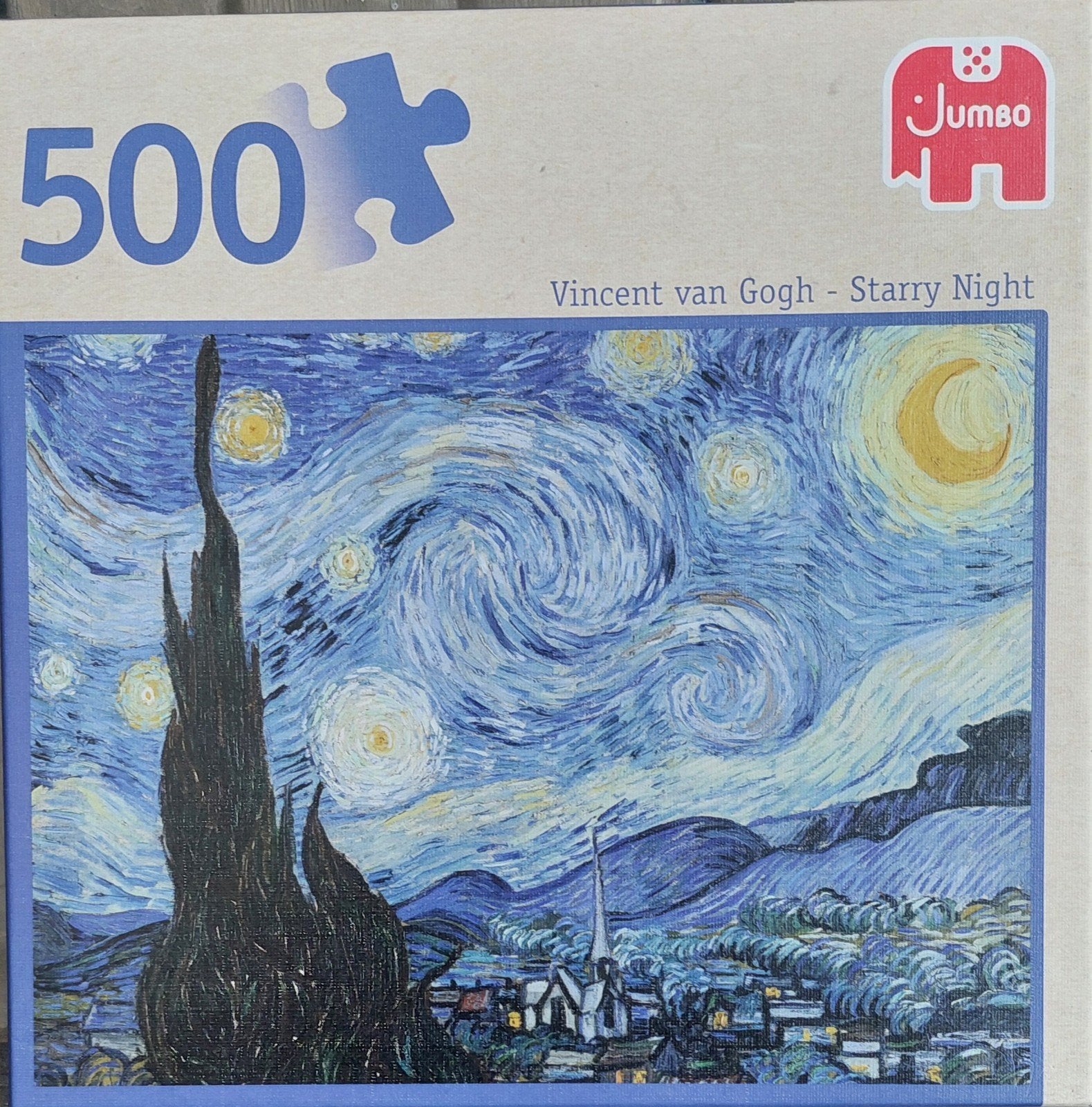 puzzel Vincent van Gogh starry night 500 stukjes, Ophalen of Verzenden, 500 t/m 1500 stukjes, Zo goed als nieuw