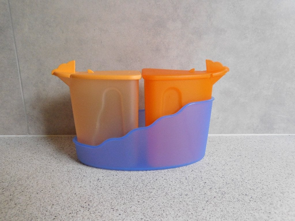 Tupperware Trendy Strooiset Blauw Oranje, Ophalen of Verzenden, Zo goed als nieuw, Blauw, Overige typen
