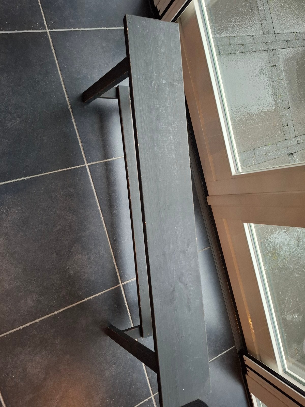 houten bankje, Ophalen, Tapijt