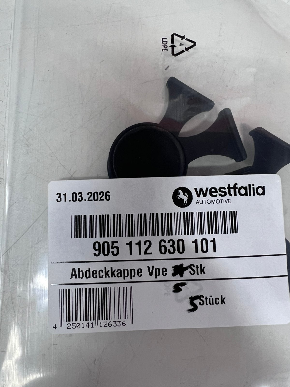 Trekhaak slot kapje Tesla Model 3, Westfalia 5 stuks, Ophalen of Verzenden, Nieuw