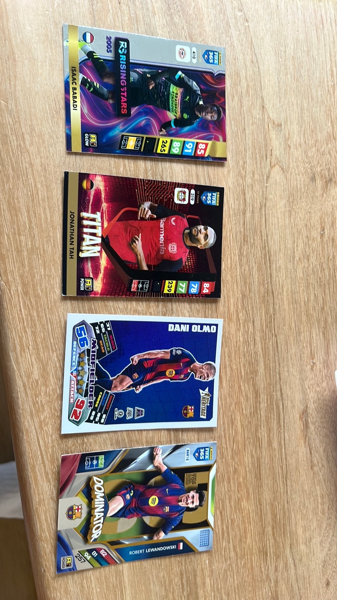 4 voetbalkaarten, Ophalen of Verzenden, Zo goed als nieuw, Buitenlandse clubs, Poster, Plaatje of Sticker