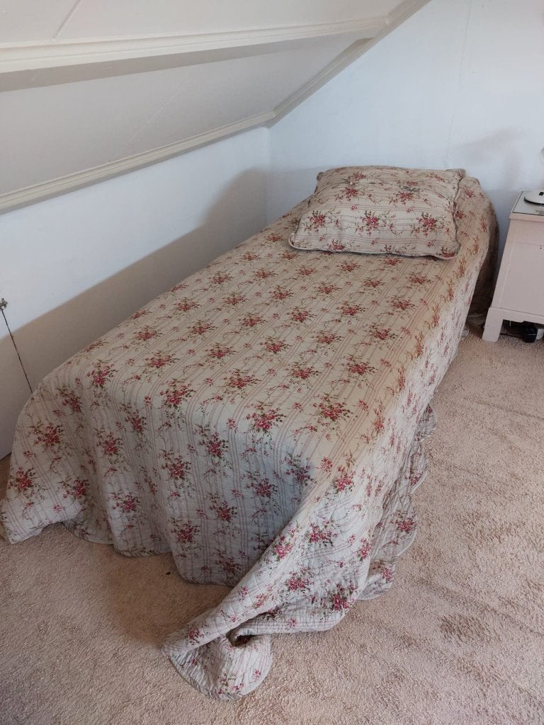 stalen bed met onderschuif, Ophalen, Gebruikt, 90 cm, Eenpersoons