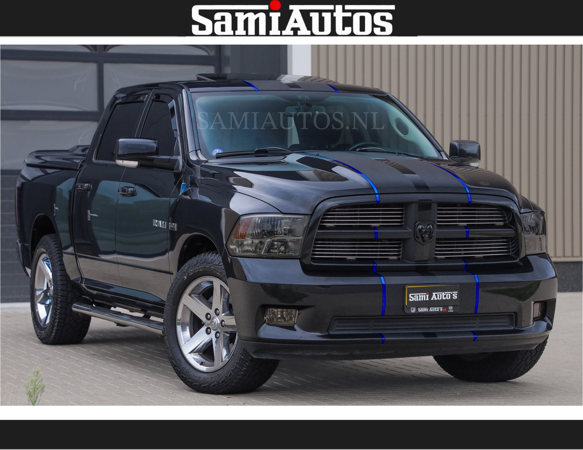 Dodge Ram BLACK ON BLACK | 5.7 V8 HEMI | SPORT | STOER EN LE, Auto's, Automaat, Euro 5, Gebruikt, 5654 cc