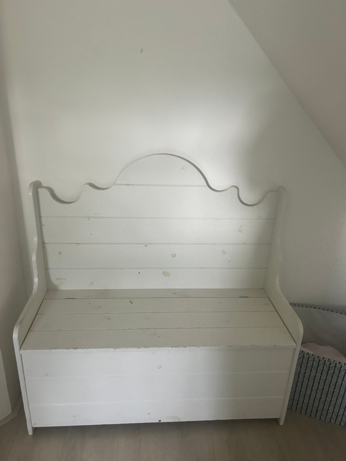 Houten klepbank wit, Huis en Inrichting, Ophalen, Gebruikt, Tweepersoons, 75 tot 100 cm