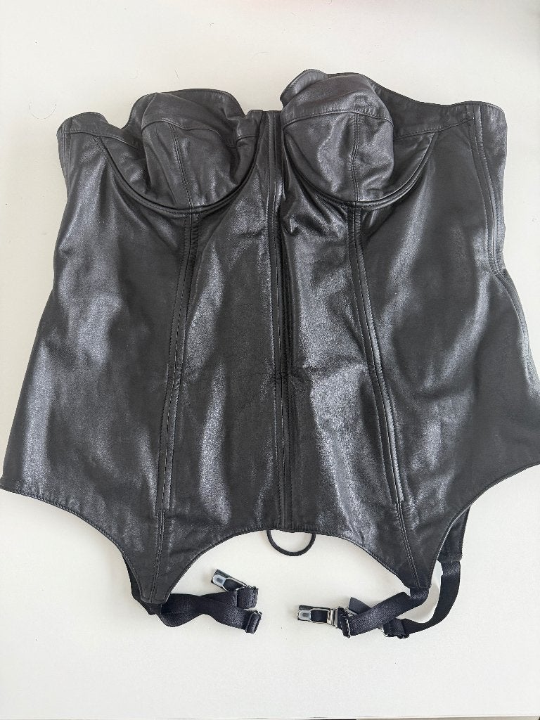 Corset leer, Ledapol, XL, Ledapol, Verzenden, Zwart, Body of Korset