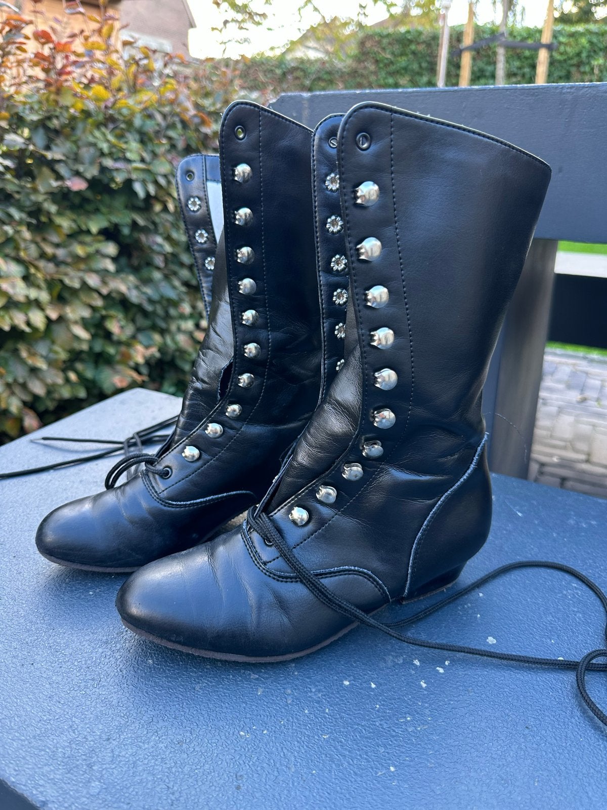 Professionele dansmariekes laarsjes maat 36/37, Ophalen, Gedragen, Zwart, Dansschoenen
