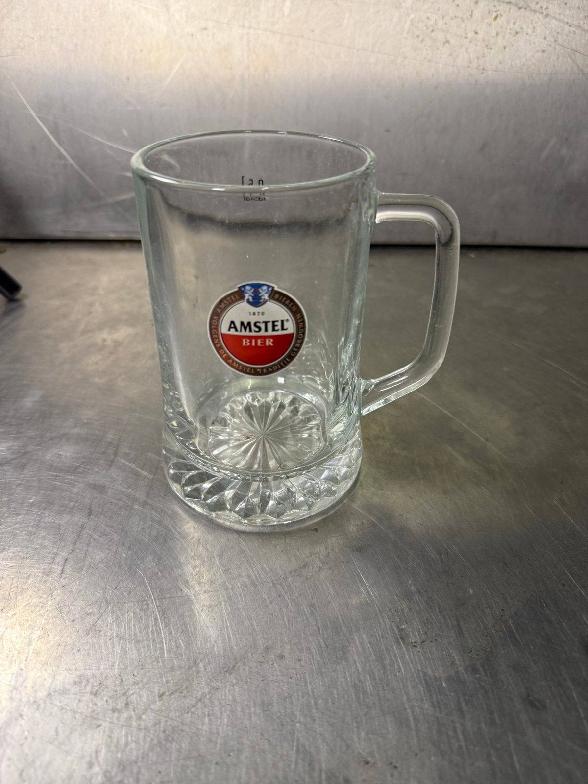8 bierpullen 0,5 liter amstel, Ophalen, Zo goed als nieuw, Glas of Glazen, Amstel