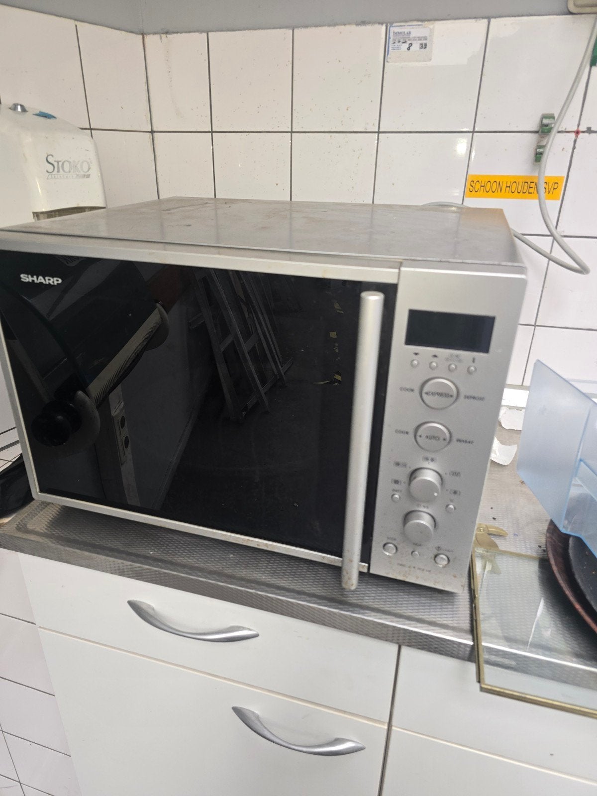 Sharp Combimagnetron - Gebruikt, Goede Staat, Combimagnetron, Gebruikt, Grill, Ophalen of Verzenden