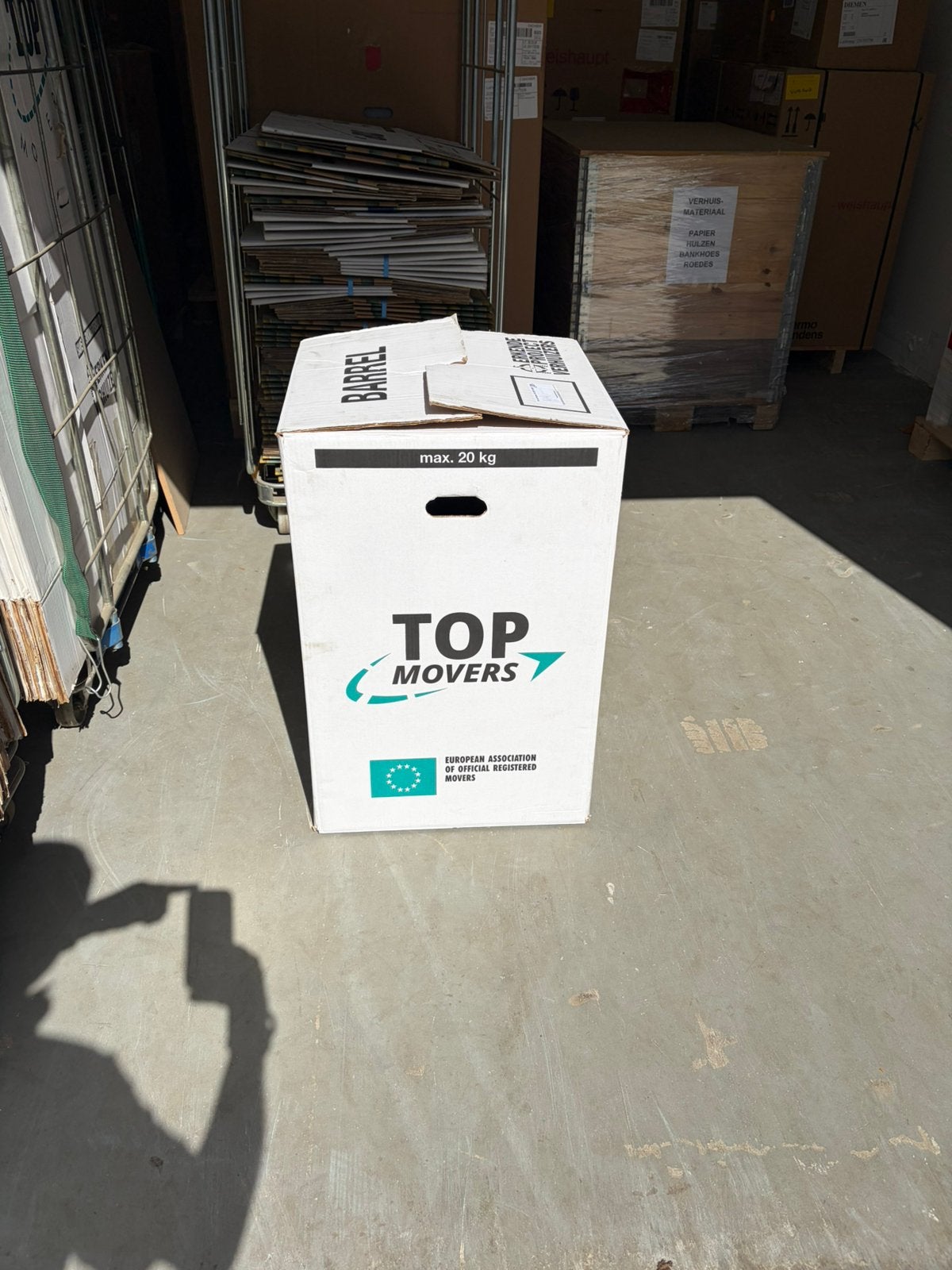 46 verhuisdoos XXL (barrel), 40 tot 60 cm, Opvouwbaar, 50 tot 75 cm, 50 cm of meer