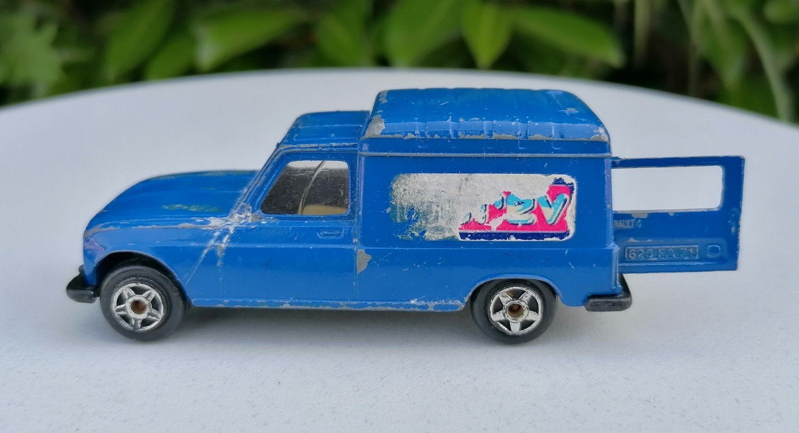 Vintage Norev Renault 4 bestelwagen blauw, Ophalen of Verzenden, Gebruikt, Auto, Norev