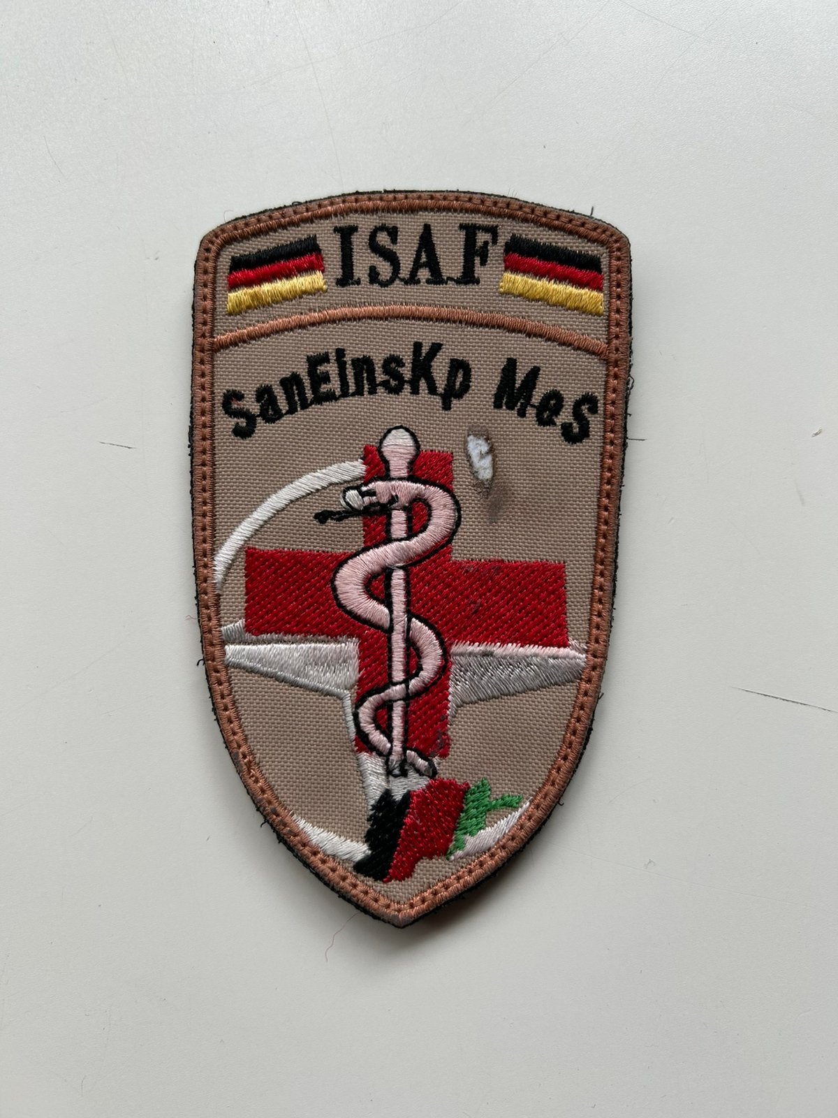 Patch ISAF MeS, Verzamelen, Verzenden, Landmacht, Duitsland, Embleem of Badge