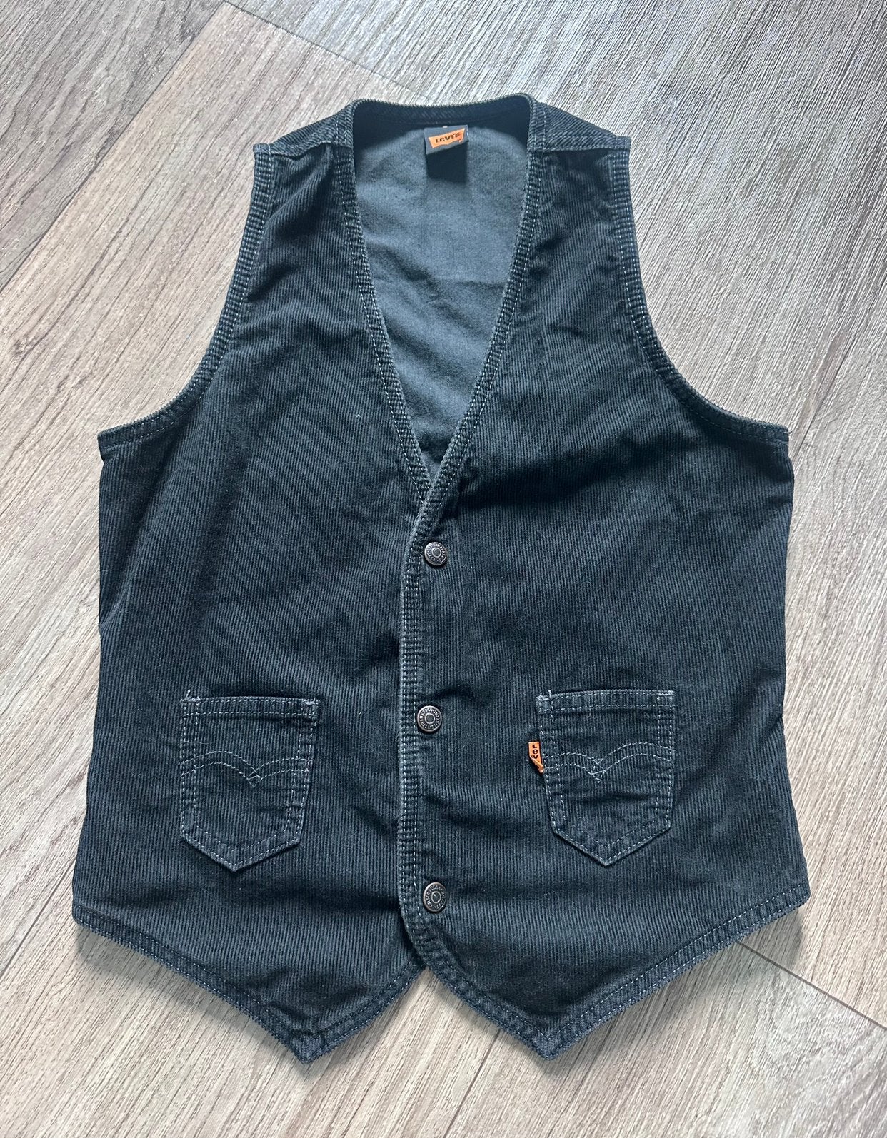 Vintage Levis orange tab gilet maat S, Ophalen of Verzenden, Gedragen, Maat 36 (S), Zwart