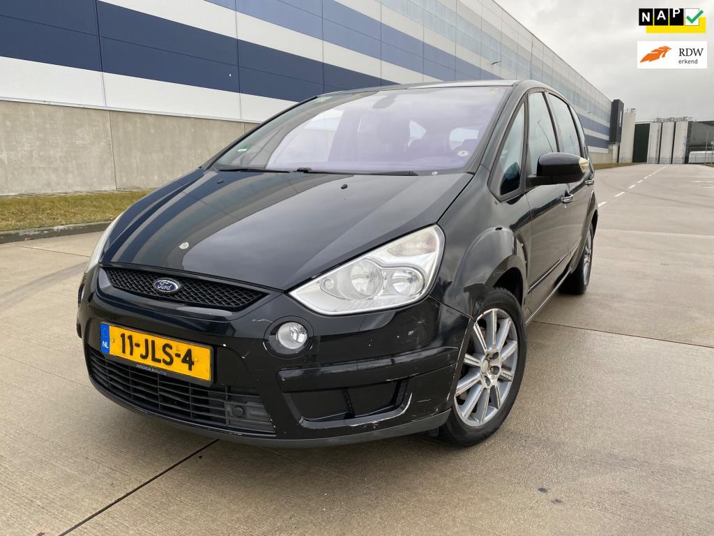 Ford S-Max 2.0-16V NAP/AIRCO/APK 2-27/CLIMA/7-pers., Voorwielaandrijving, Stof, Gebruikt, Zwart