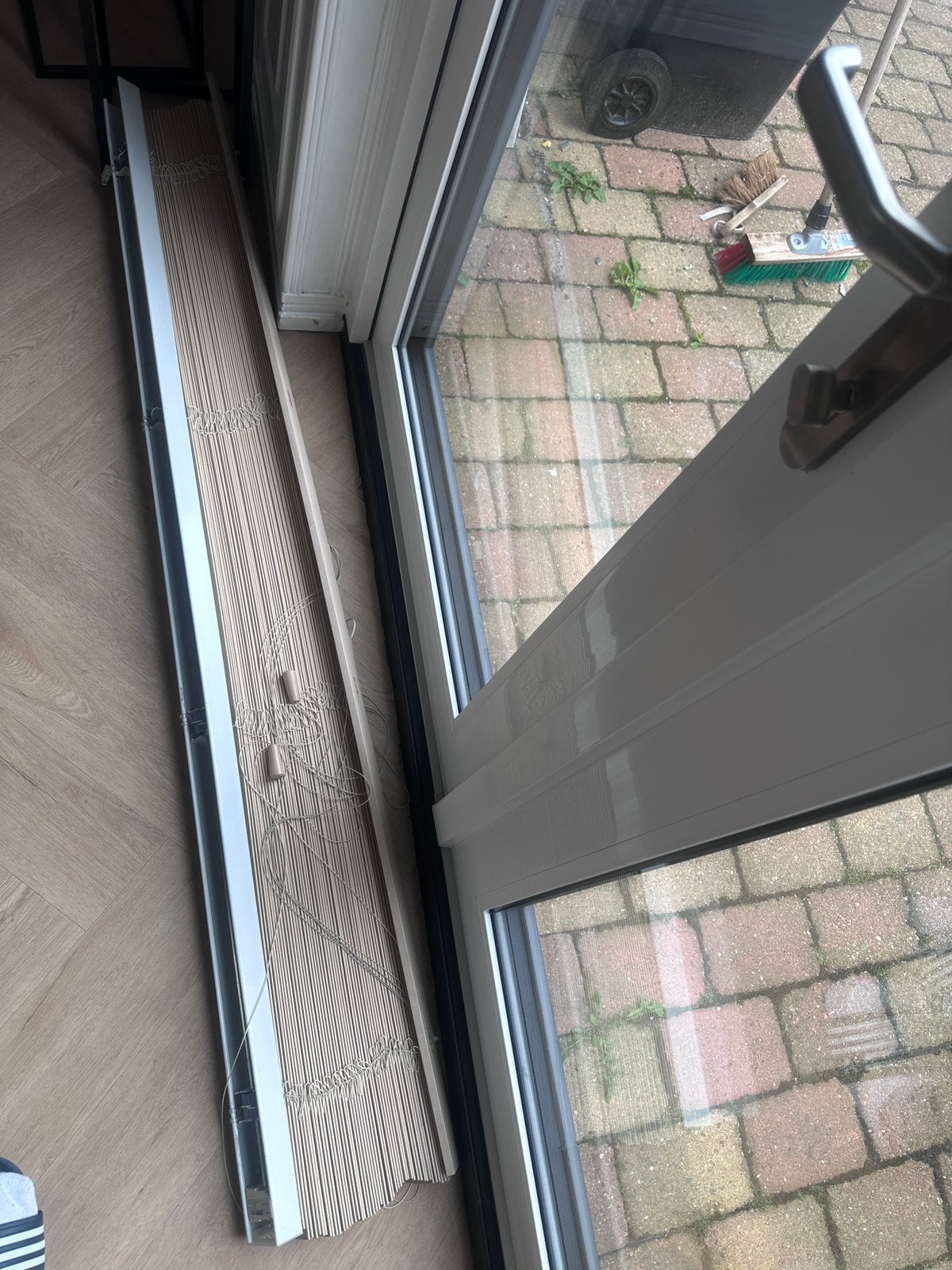 Prachtige houten jaloezieën beige – B 179,5 cm x H 221 cm, Ophalen, 200 cm of meer, Beige, 150 tot 200 cm