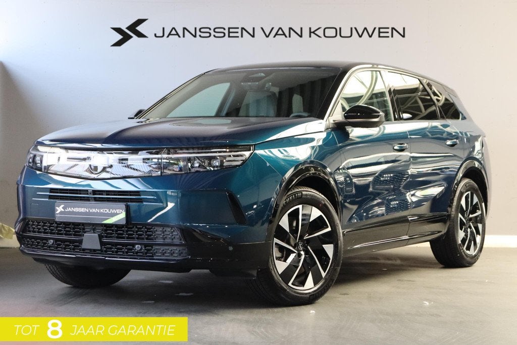 Opel Grandland 1.6 Turbo Plug-in-Hybrid GS 2+6 Jaar Garantie, Auto's, Opel, 12 maanden, Stof, 4 cilinders, Blauw