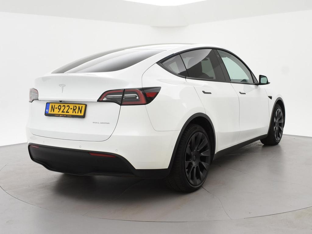 Tesla Model Y LONG RANGE AWD 75 KWH 351 PK + ENHANCED AUTOPI, Automaat, Stof, Gebruikt, 495 min