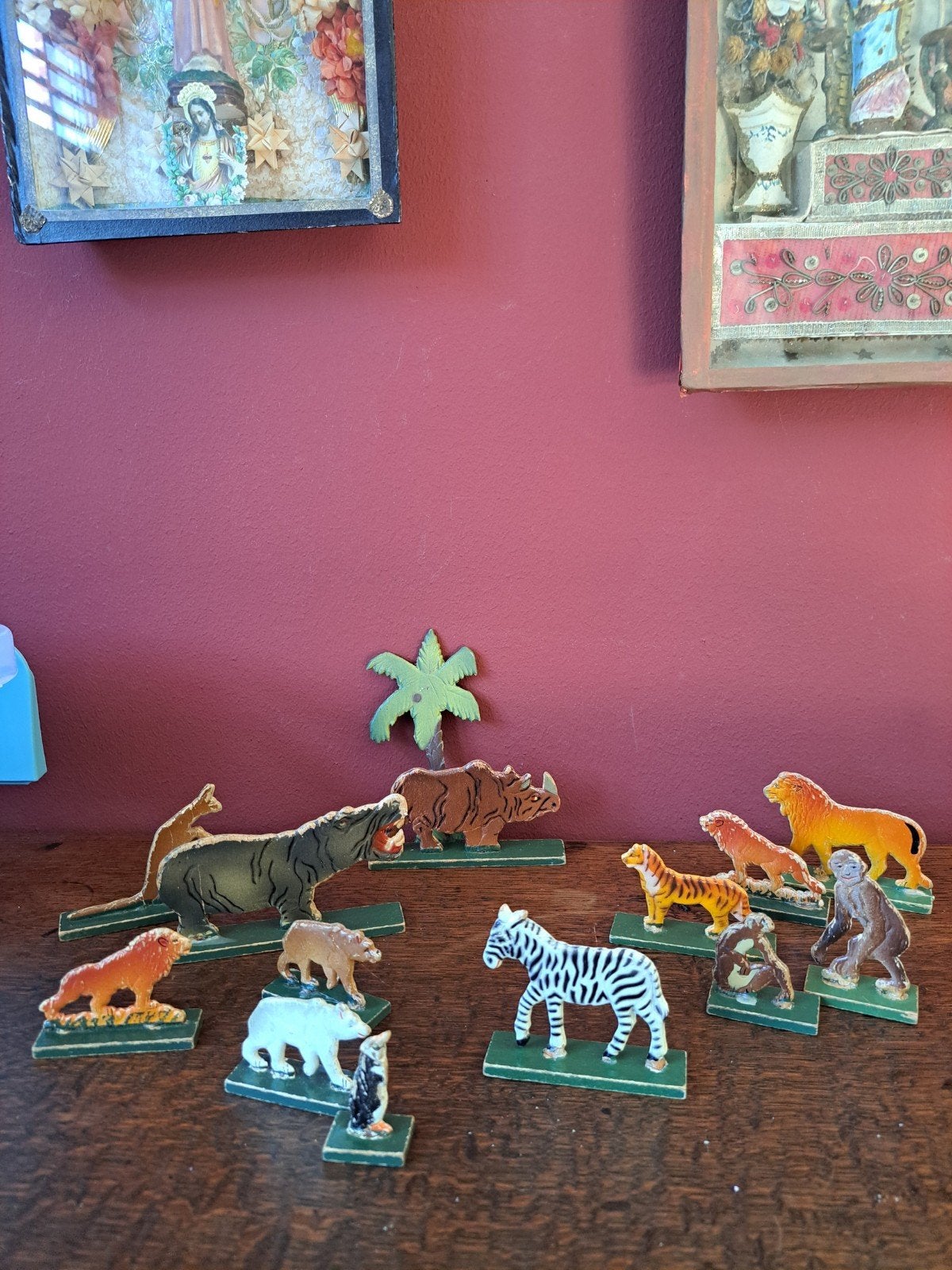 Vintage Houten Dierenfiguren - Speelgoed Collectie, Antiek en Kunst, Ophalen of Verzenden