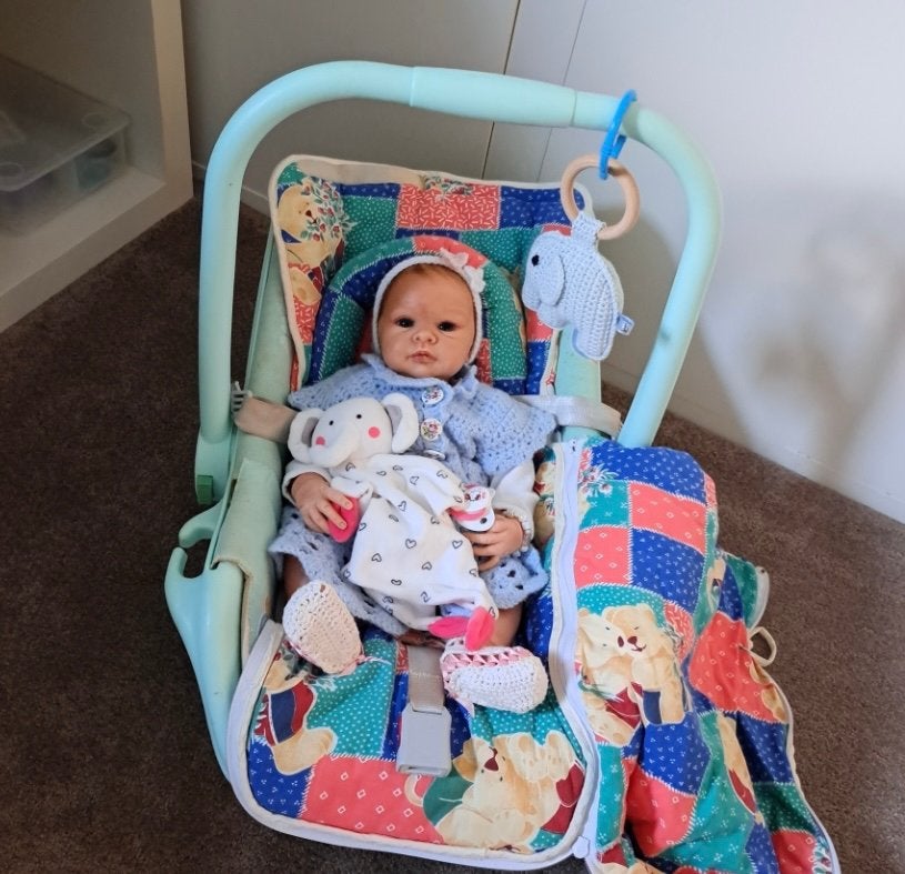Reborn Baby Jill by Adrie Stoete, Ophalen of Verzenden, Gebruikt, Babypop