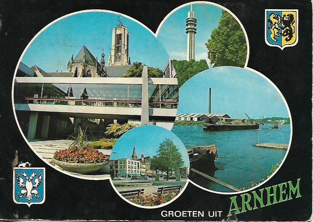 Arnhem- -4-luik., Verzamelen, Ansichtkaarten | Nederland, Verzenden, 1960 tot 1980, Gelopen, Gelderland