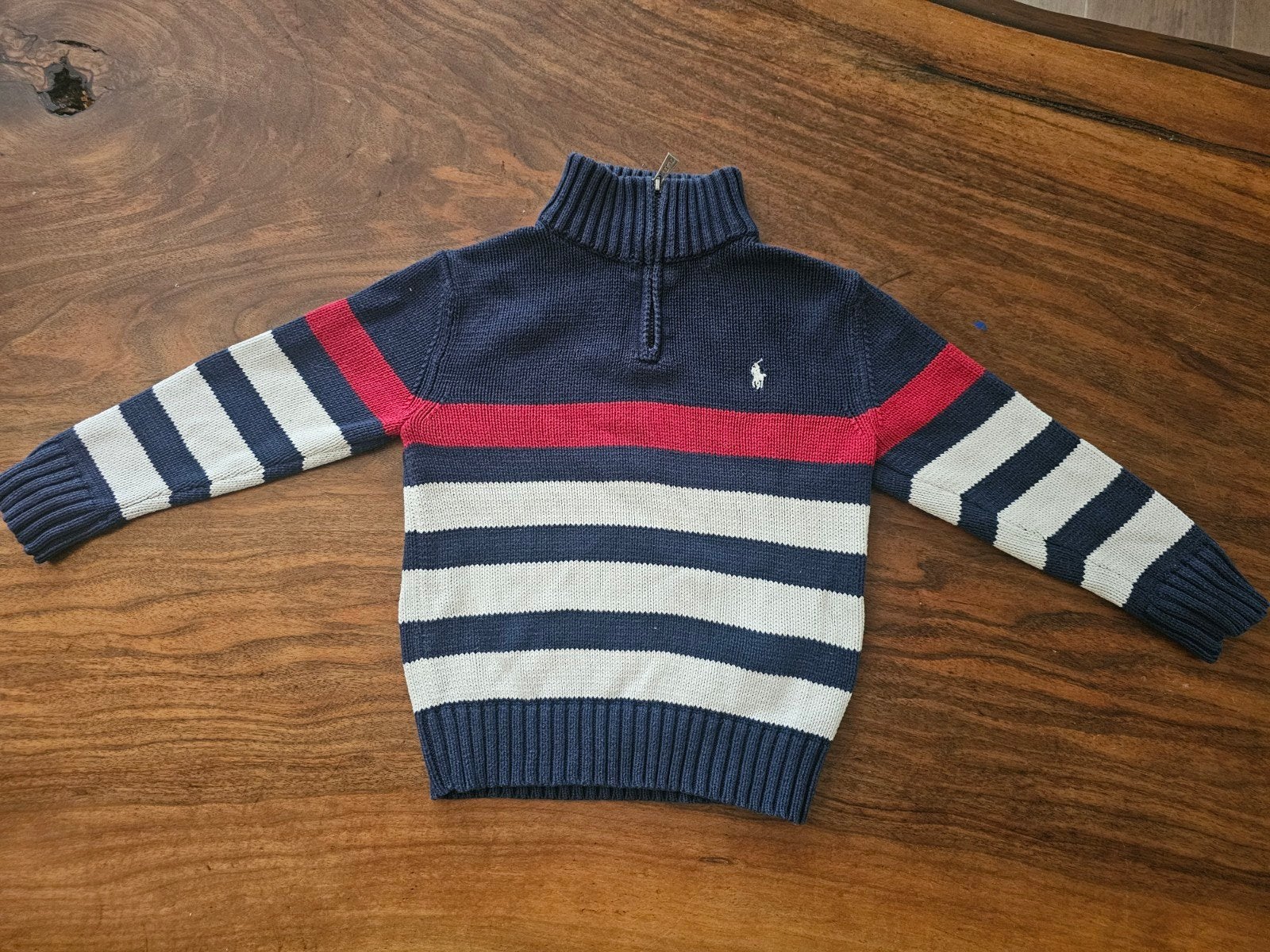 Polo Ralph Lauren gestreepte trui voor jongens, maat 4, Gebruikt, Trui of Vest, Ophalen of Verzenden, Polo Ralph Lauren