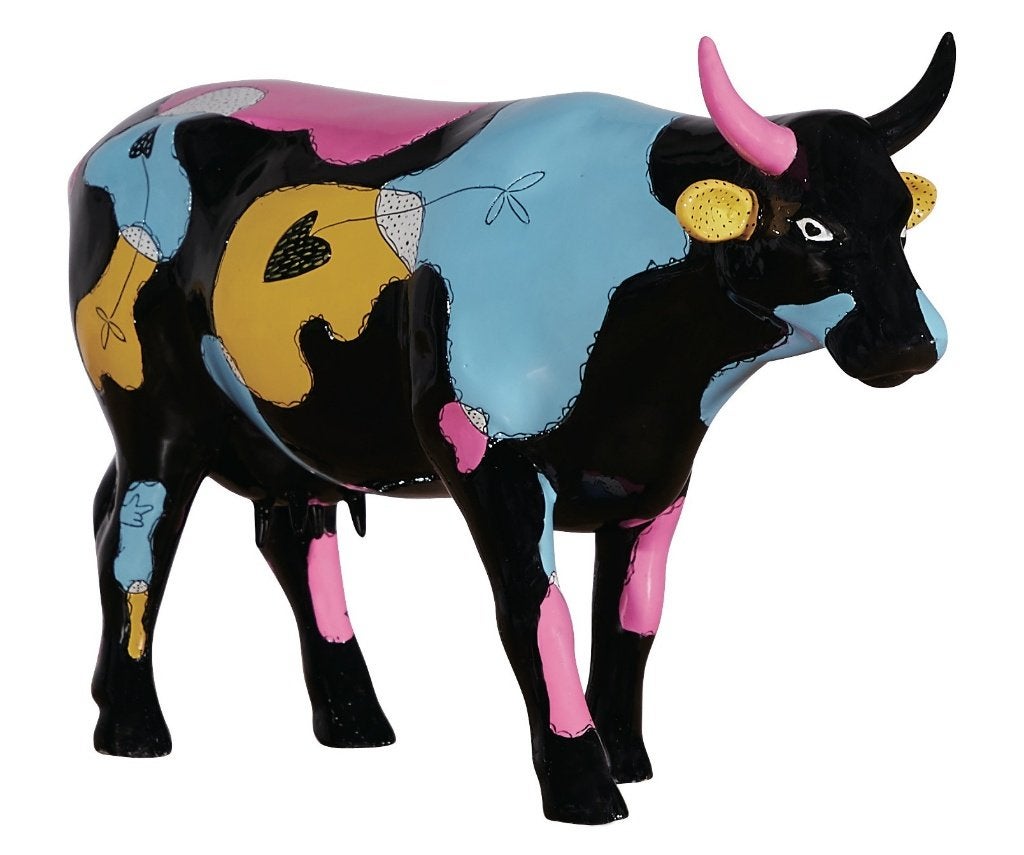 Nieuw Cow Parade koe Amorisada cow large gratis verzending., Ophalen of Verzenden, Beeld