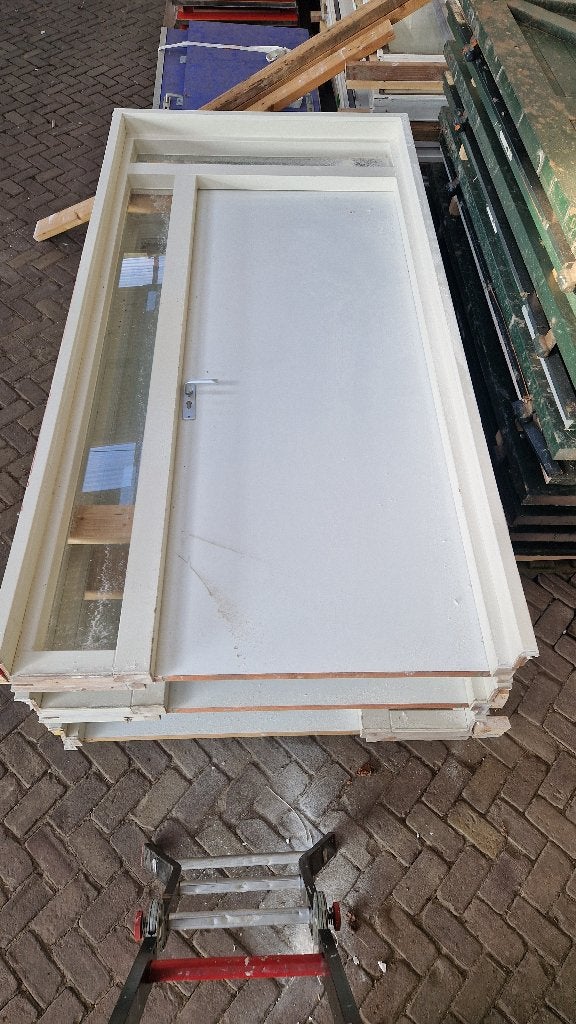 Binnendeur + kozijn deurkozijn deur zij- bovenlicht ( 266 ), Ophalen, 120 cm of meer, Binnendeur, Zo goed als nieuw